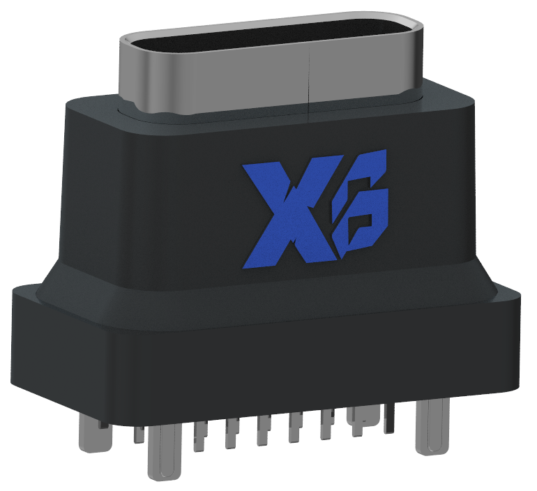 XB-TYPE C 16P-3 XB waterproof TYPE C 16P height 10mm IPX7 vertical Type C waterproof base DIP H=10.0